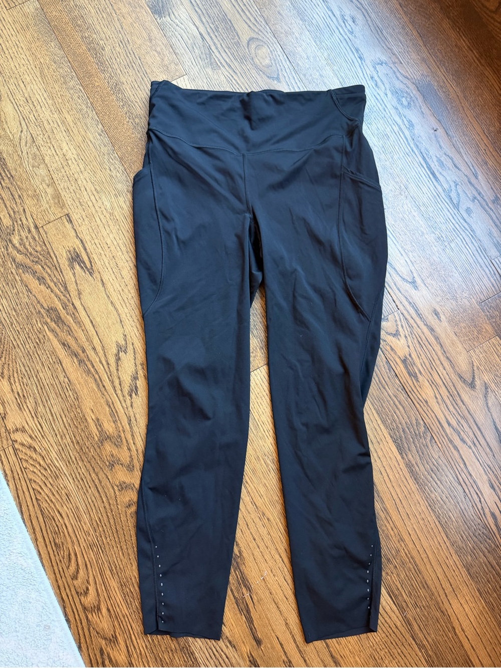 Black lululemon fast and free leggings size 10